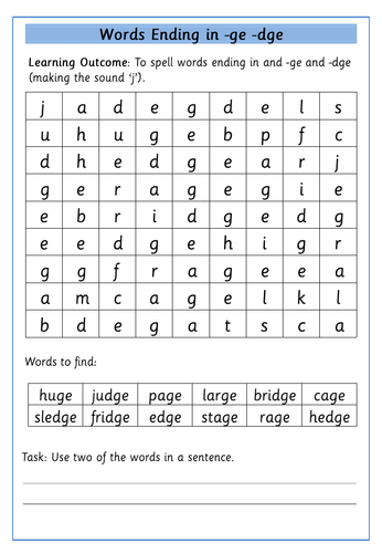 dge ge words teaching resources