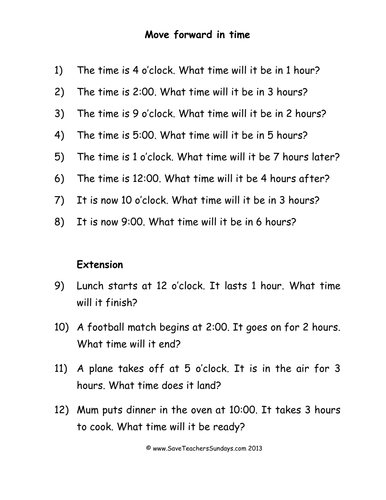 Adding Time KS1 Worksheets, Lesson Plans, PowerPoint: by - UK Teaching ...