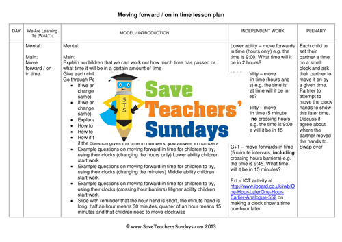 Adding Time KS1 Worksheets, Lesson Plans and PowerPoint: 