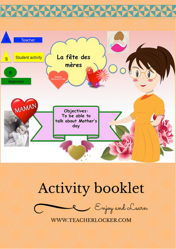 Mother S Day Lesson Activities In French No Prep La Fete Des Meres En Francais Lecon Activites Teaching Resources