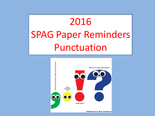KS2 SPAG 91����t Punctuation Reminders + Questions