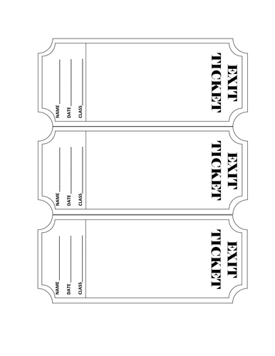 exit ticket clipart - photo #47