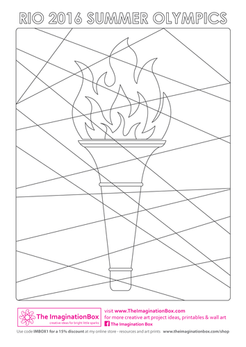 Summer Olympic Torch and Flame creative art activity template by dipagan - Teaching Resources - TES