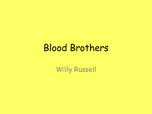 Blood Brothers Revision PowerPoint 