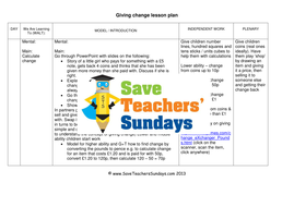 Giving Change KS1 Worksheets, Lesson Plans and PowerPoint | Teaching