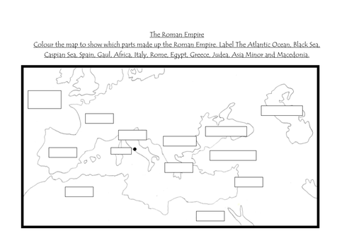 Roman Empire Map Work | Teaching Resources