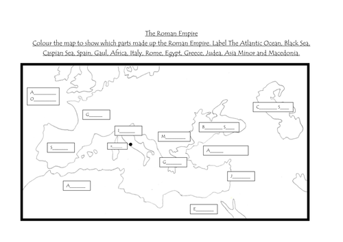 Roman Empire Map Work | Teaching Resources