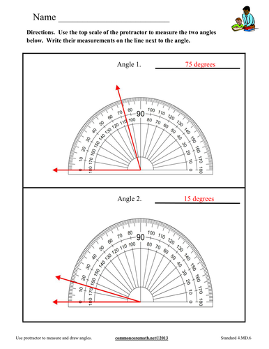 Use Protractors to Measure Angles - 4.MD.6 | Teaching Resources