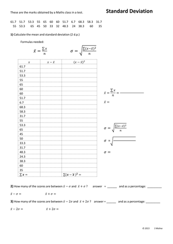 Mean and Standard Deviation