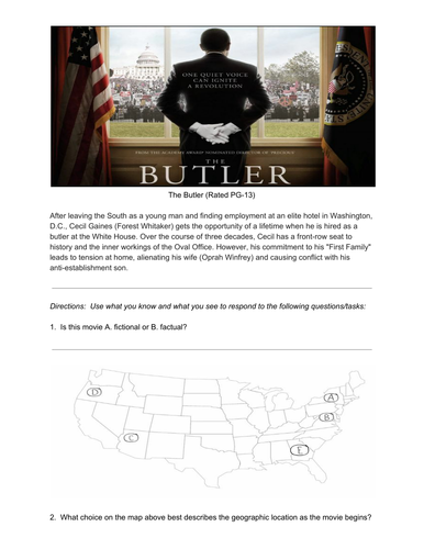 Movies 4 Social Studies - The Butler - Spans Many Historic Periods