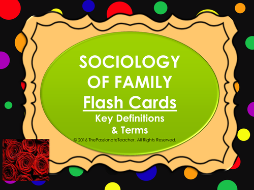Sociology of Family - Flash Cards
