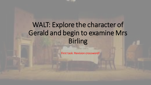 PPT to learn and revise Gerald in An Inspector Calls | Teaching Resources