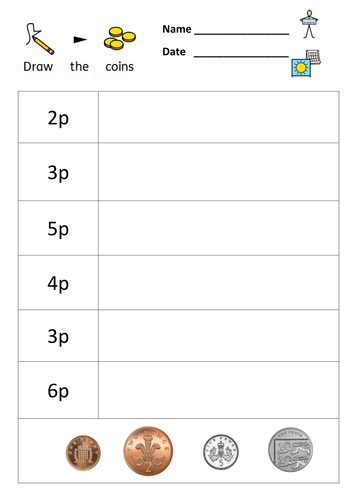 coin recognition and basic coin addition teaching resources