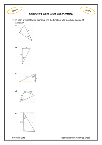 pythagoras and trigonometry problem solving questions