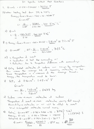 IB Physics Topic 3: Thermal Physics