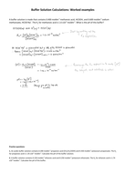 A-Level Buffer Solution Calculations Worked Examples | Teaching Resources