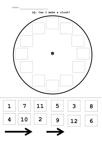 Time - Build a clock activty by Mandem2014 - Teaching Resources - TES