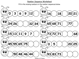 number sequences powerpoint presentation and worksheets teaching