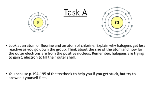 Halogens Complete Differentiated lesson for new AQA GCSE Chemistry 2016 ...