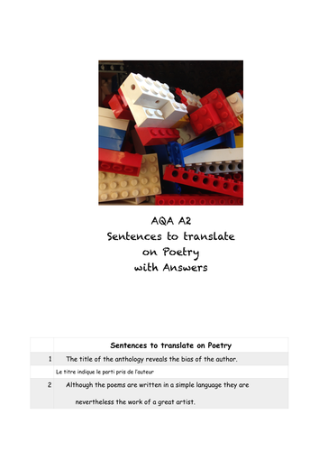 A2 French 3 Worksheets With French Sentences To Translate With Answers Provided Teaching Resources