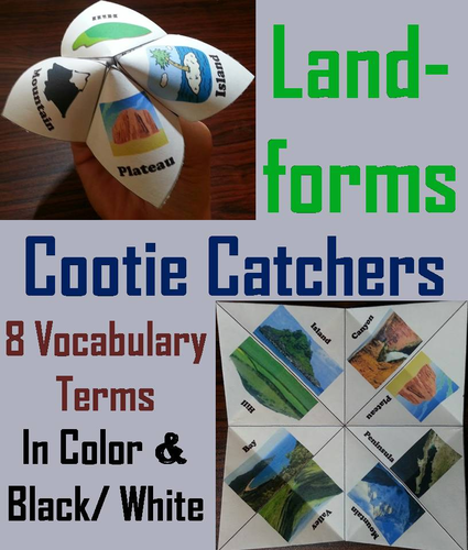 Landforms Cootie Catchers
