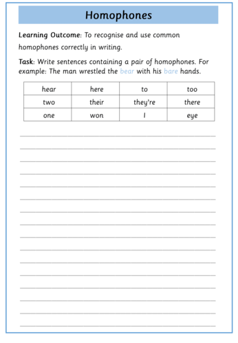 homophones year 2 worksheets teaching resources