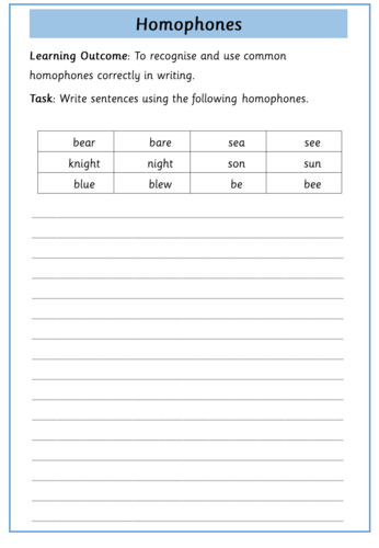 homophones year 2 worksheets teaching resources