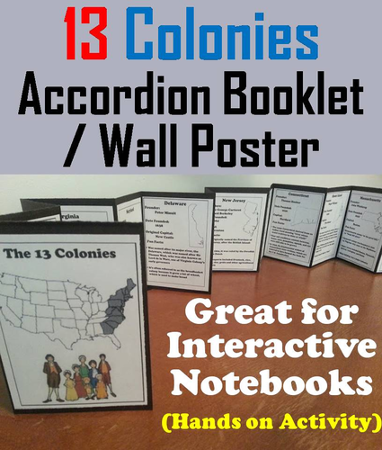 13 Colonies Accordion Booklet