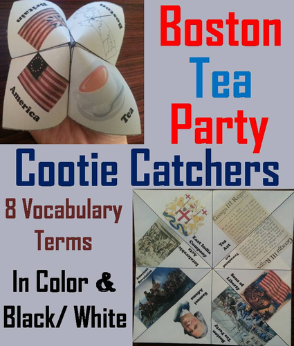 Boston Tea Party Cootie Catchers