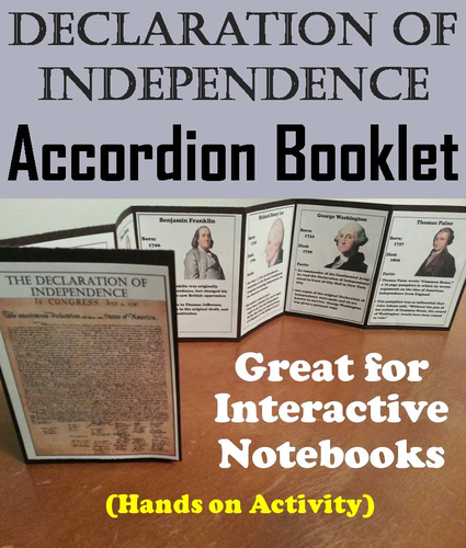 Declaration of Independence Accordion Booklet