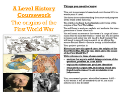a level history coursework questions