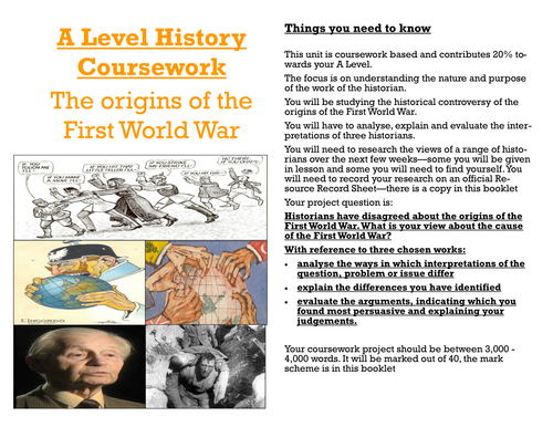 edexcel a level history coursework criteria