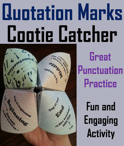 Quotation Marks Cootie Catchers