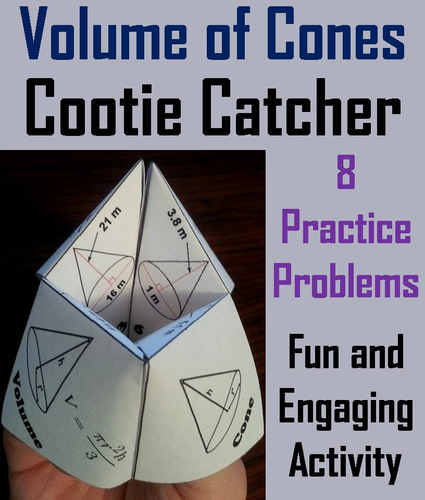 Volume of Cones Cootie Catchers