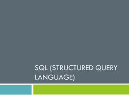AQA GCSE Computer Science - SQL | Teaching Resources