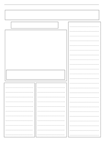 A blank newspaper template 
