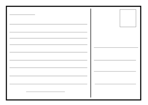 Blank postcard template | Teaching Resources