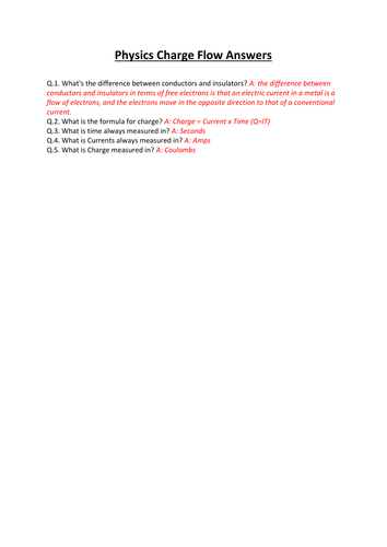 GCSE Double Award Science: Physics - Electricity