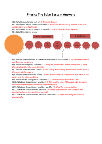 GCSE Double Award Science: Physics - Earth and Space