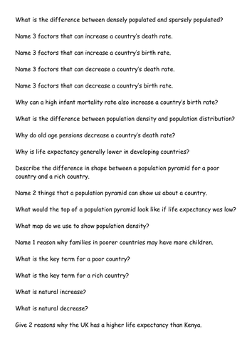 Population - set of 11 lessons | Teaching Resources