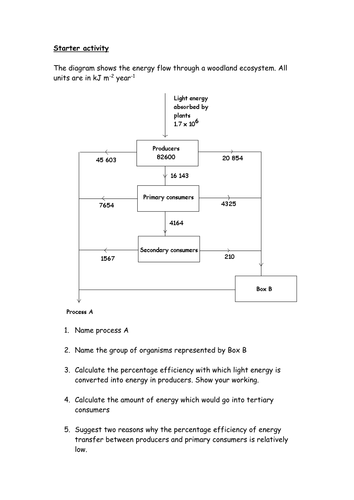 Calculating energy flow