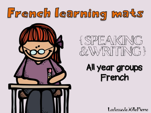 French learning mats for desks {SPEAKING&WRITING}