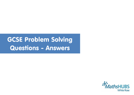 problem solving gcse maths questions pdf