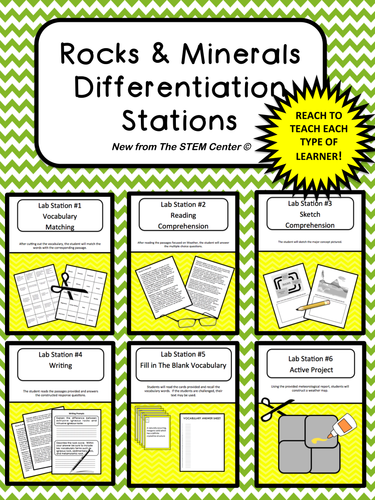 Rocks and Minerals Differentiation Stations