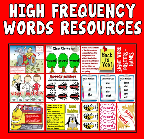 60 SIGHT WORDS / HIGH FREQUENCY WORDS ACTIVITIES