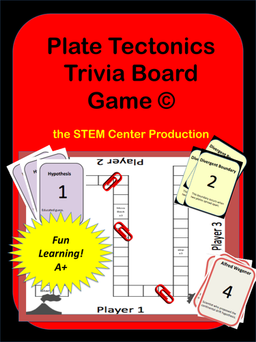 Plate Tectonics Trivia Board Game