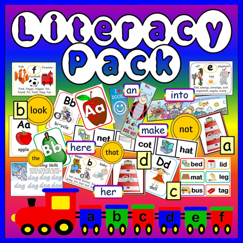 LITERACY ENGLISH BUMPER PACK - EARLY YEARS, KEY STAGE 1, ALPHABET, PHONICS, HIGH FREQUENCY WORDS