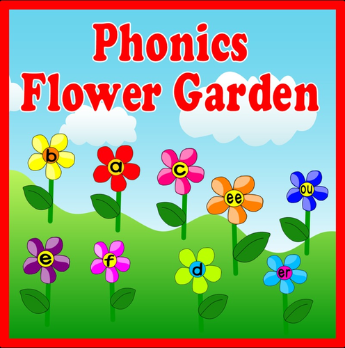 PHONICS FLOWER GARDEN DISPLAY -FLASHCARDS ENGLISH LITERACY EARLY YEARS KEY STAGE 1 SEN 