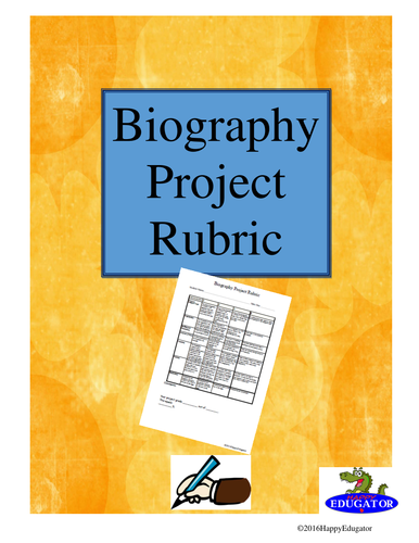 biography project rubric high school