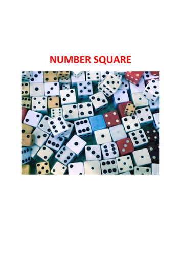 Maths. Big Number Square